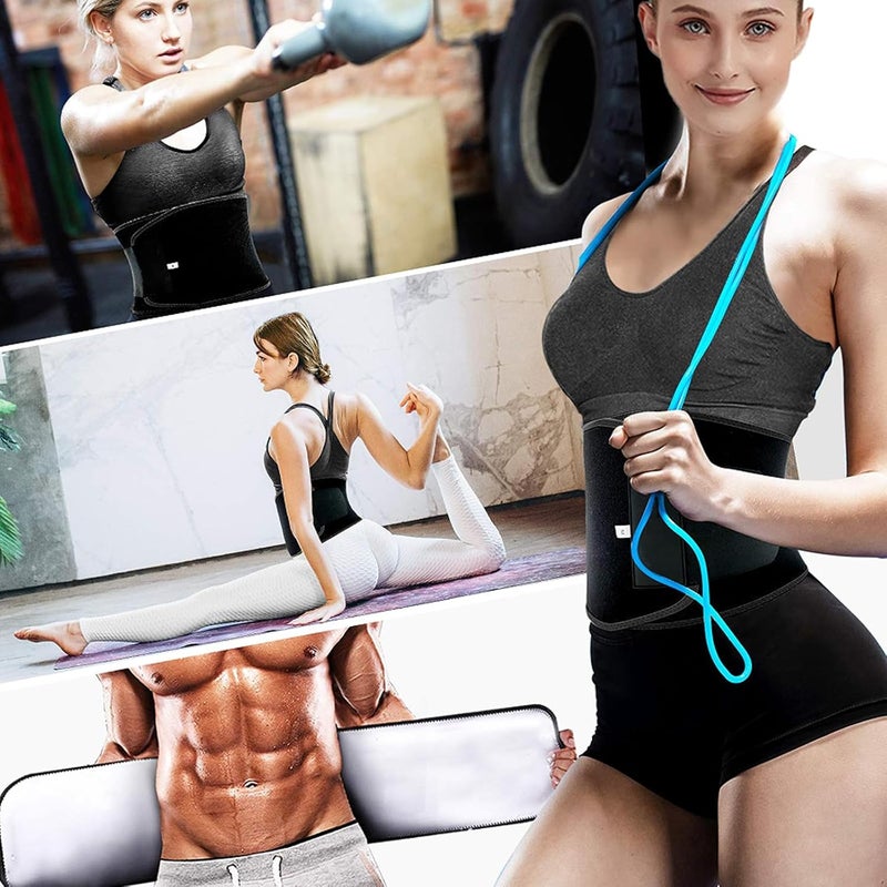 MGHLKF Waist Trainer for Women Lower Belly Fat, Elastic Sweat Band for Stomach Weight Loss, Waist Trimmer Better Heat Retention to Sweat More, Increase Core Stability for Workout Black - Image 5
